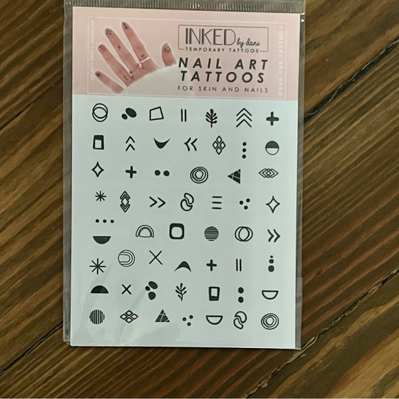 NEW INKED 2 Temporary Tattoos Body & Nails 6 Packs 12 Sheets - Picture 8 of 9